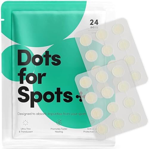 Dots for Spots Acne Patches – Pack of 24 Translucent Hydrocolloid Pimple Patch Spot Treatment Stickers for Face and Body – Fa Dots for Spots Acne Patches – Pack of 24 Translucent Hydrocolloid Pimple Patch Spot Treatment Stickers for Face and Body