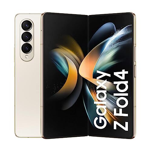 Samsung Galaxy Z Fold4 5G Mobile Phone Sim Free Android Folding Smartphone 256GB, Beige, 3 Year Manufacturer Warranty, UK Version